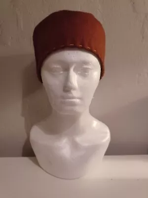 Viking Reenactment/LARP/Medieval- Simple Pillbox Hat - Red/Orange- Medium/Large • £8.50