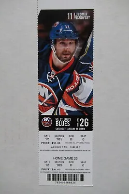 New York Islanders Vs Blues 1/25/2013-14 Full Ticket ~ Lubomir Visnovsky • $14.99
