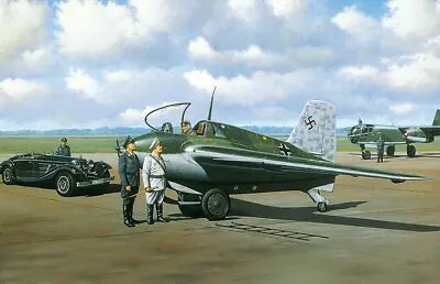  Herman's Comet  WWII Me 163 Luftwaffe Stan Stokes Aviation Art 11  X 16.5  • $20