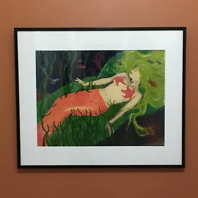 UNIQUE Mermaid Under The Sea Photo / Painting - One Of A Kind 24 1/4  X 20 1/4   • $100