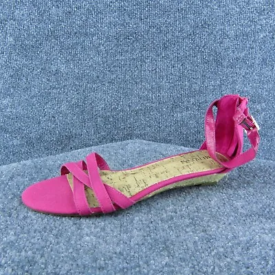 Merona  Women Ankle Strap Sandal Shoes Pink Fabric Size 9 Medium • $12.99