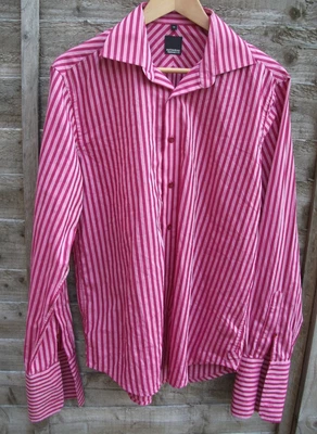 £4.99 • Buy Katharine Hamnett London Candy Stripe Shirt French Cuff. Size 16 Collar