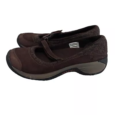 Merrell Encore Emme Mary Jane Flats Shoes Womens Size 6 Coffee Bean Suede J66592 • $24.95