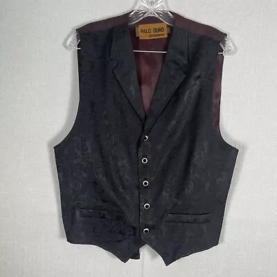 VTG Palo Duro Vest Mens Size Large Panhandle Slim Button Waist Coat Vest Paisley • $24.95