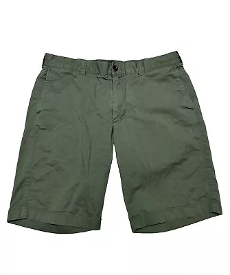 J Crew Stretch Men Size 33 (Measure 32x10) Green Chino Shorts • $10