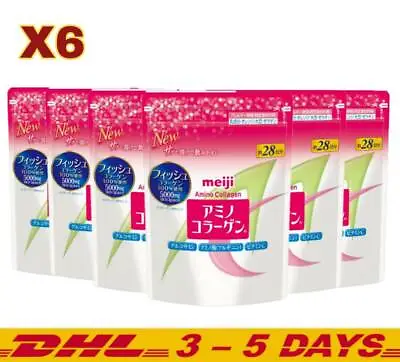 6X Meiji Amino Collagen Powder 28days (196g)  Refill • $159.38