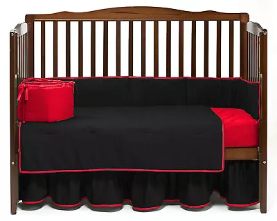 5pc Reversible Baby Bedding Set Fitted Skirt Comforter Pillowcase Diaper Stacker • $179.99