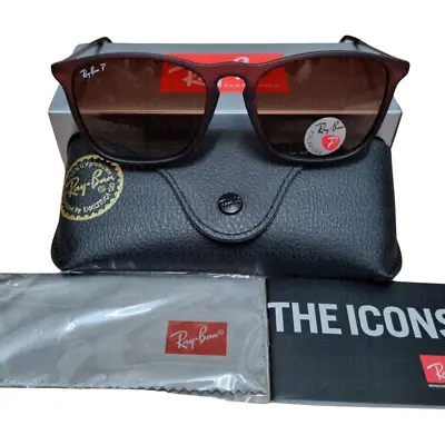 $139.99 • Buy Ray-Ban Chris Polarized Sunglasses Brown Frame Brown Gradient RB4187 868/13 54mm