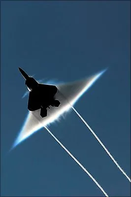 Poster Many Sizes; F-22 Raptor In Transonic Flyby Over Uss John C. Stennis (Cvn • $160.11