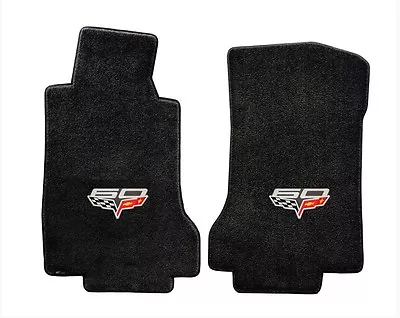 NEW! Black Front Floor Mats 2008-2013 C6 Corvette Embroidered 60th Anniversary  • $138.99