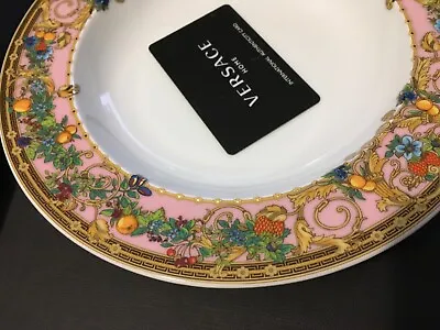 VERSACE LE JARDIN SOUP PLATE BOWL DEEP RIM 8.5  BUTTERFLY Rosenthal NEW SALE • $139