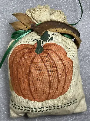 Pumpkin Sack Decor Burlap Bag Air Freshener Fall Season Decor • $4.95