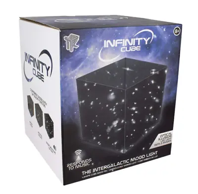 Paladone Infinity Cube Mood Light Sound Reactive Room Space Lamp • £10.99