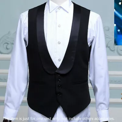 Men Formal Suit Vest Waistcoat Jacket Shawl Collar Top Wedding Party Costume • $26.06