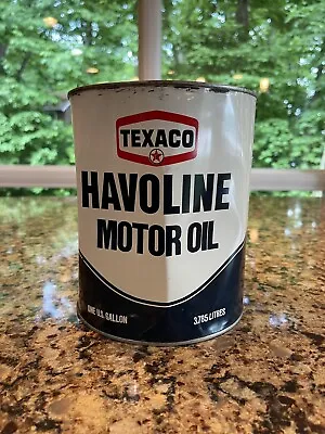 $5 • Buy Vintage Texaco Havoline Motor Oil Can One U. S. One Gallon 