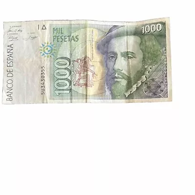 Spanish Peseta  1000 Old Banknote Holiday Money 1992   • £5