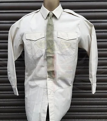 British Army Surplus Issue All Ranks Fad Grade 1 Fawn Long Sleeve Dress Shirt • £7.99
