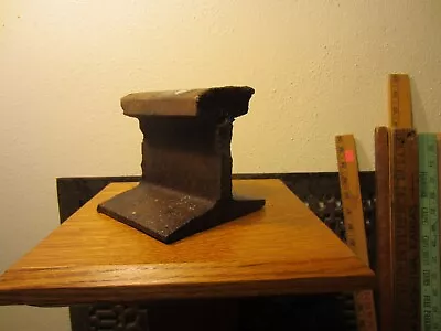 Antique  1905  RAILROAD TRACK RAIL 5  Section BLACKSMITH ANVIL • $95.11