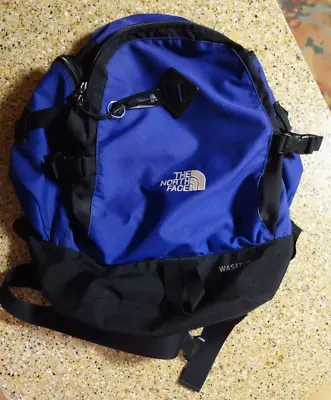 $8.99 • Buy Vintage THE NORTH FACE Wasatch Blue & Black Backpack 133639