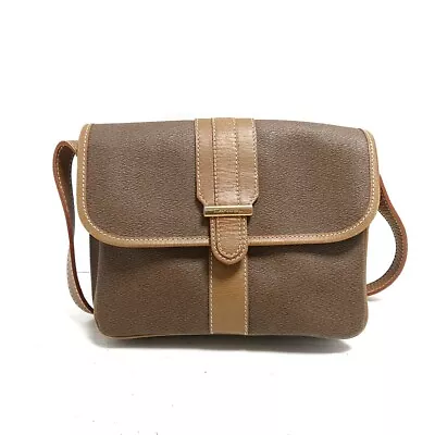 Auth LANCEL - Dark Brown Light Brown PVC Leather Shoulder Bag • £93.62
