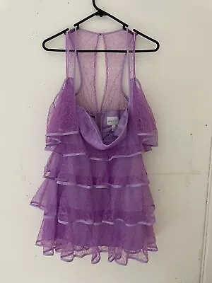 $100 • Buy Bnwot Alice Mccall Lilac Endless Sleeves Mini Dress Sample - Size 8 Au/4 Us 