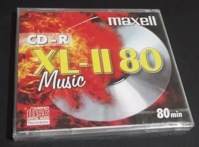 Maxell CD-R80 XL-II 80 Mins Music Audio Blank Recordable Disc CDR - NEW & SEALED • £1.68