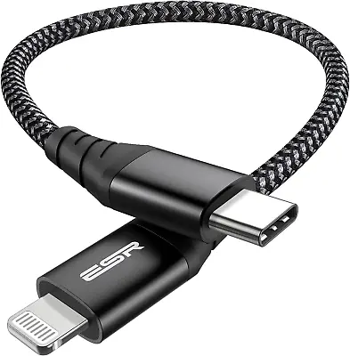 $14.50 • Buy USB-C To Lightning Cable 0.5Ft (0.2M) MFi-Certied Fast Charging Cable For IPhone