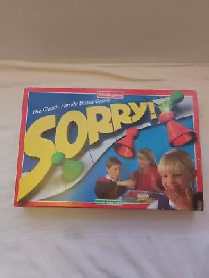 VINTAGE SORRY GAME Rare 1985 Waddingtons Edition Fully Complete  BOARD GAME • £13.99