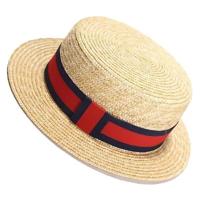 New Men’s Straw Boater Fedora Dress Hat (Size 56-58CM) • $24