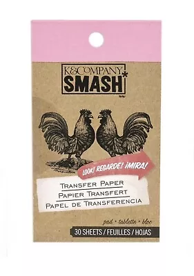 K&C Company Smash TRANSFER PAPER 30 Sheet Pack 2.75x4.75 Smashbook Junk Journal • $7.50