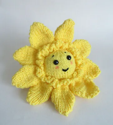 KNITTING PATTERN Hello Sunshine Flower Chocolate Orange Easter Cover Sunflower • £2.90