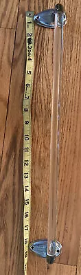 Clear Glass Bent Towel Bar Rack Rod MCM Retro Vintage Art Deco 19 In • $39