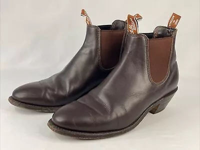 RM Williams Comfort Craftsman Boots Brown Leather Size 9.5E Nice Condition • £150