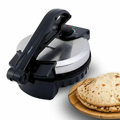 Geepas Electric Chapati Maker Flat Bread Naan Tortilla Fulka Roti Press Machine • £43.99