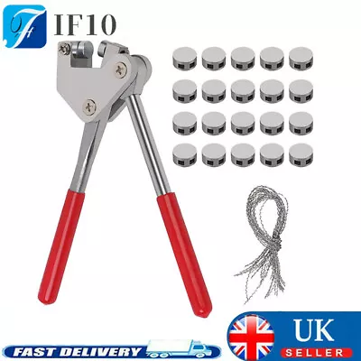 Sealing Plier Kit Security Lead Seal Electric Meter Lead Tag Diameter 10mm UK • £13.91