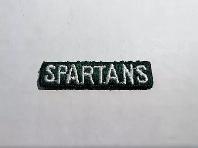 Small NCAA Michigan State SPARTANS Iron-On Text Patch.Fast Same Day Shipping • $4.49