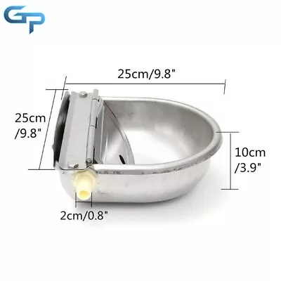 Automatic Water Stainless Steel Trough Horse Dog Cow Drink Sheep Auto Bowl • $28.15