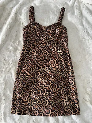 Zara Leopard Print Dress - Small • £2