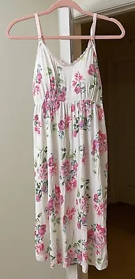 Motherhood Maternity Night Gown Pink Cottage Rose Floral Breastfeeding Small • $7.87
