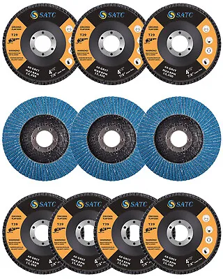 10 Pack 4.5” X 7/8  Jumbo 40 Grit Zirconia Flap Disc Grinding Wheels Conical T29 • $24.59