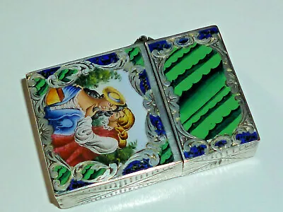 Vintage 800 Silver Enamel Case (Love) - Zippo Lighter Insert Pat. 2517191 - Rare • $1035.04