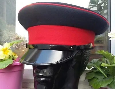 Genuine British Army ROYALS Dress Hat /Parade Peak Cap REME Size 56 Cm Military • £21