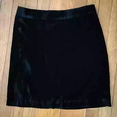 NEW J Crew Factory Size 0 Black Velvet Skirt Lined • $24.95