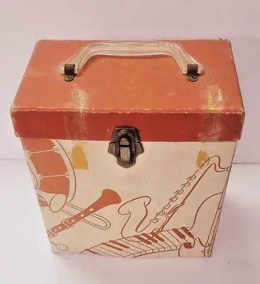 Platter Pak No. 700-A Vintage 45 RPM RECORD HOLDER CARRY CASE BOX Red And White • $39.99