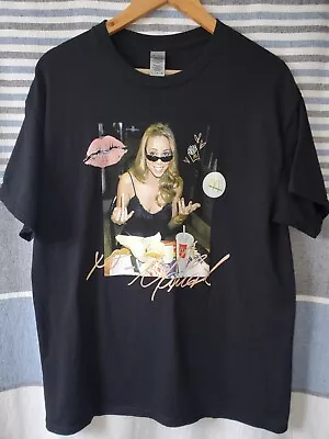 Mariah Carey McDonald's Shirt Large Black Limited Edition Mariah Menu • $14.99