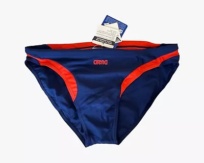  ArenaSwim  Vintage Arena Navy/Orange Swim Bikini - Men's 38 - L • $20