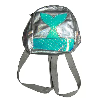 Cat & Jack Girls Mermaid Tail Backpack O/S Adjustable Straps Iridescent White • $14.99