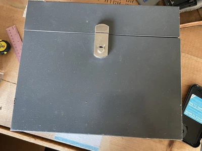 $25.99 • Buy Vintage Eagle Lock Company Industrial Steel Gray File Box, No Key