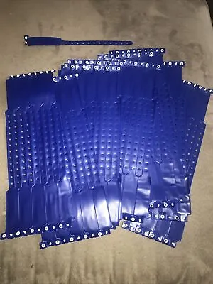 100 Navy Blue Wristbands Vinyl Plain Shaped Events Security Stud Plastic • $18.95