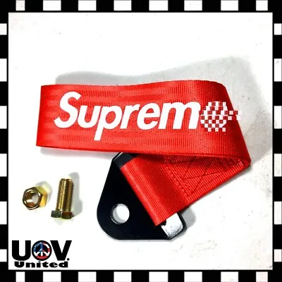 Suprem High Strength Sports Racing Tow Strap Front Rear Bumper Towing Hook U1 • $9.80